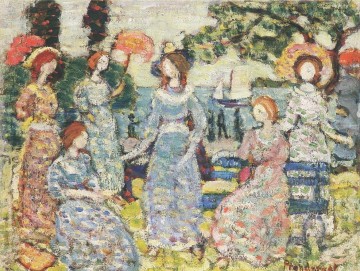 Maurice Prendergast The Grove textured Oil Paintings